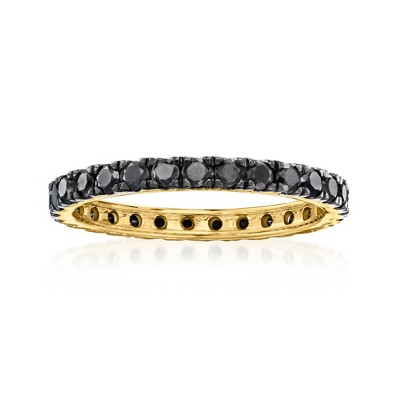 Ross-Simons 1.00 ct. t.w. Black Diamond Eternity Band in 14kt Yellow Gold