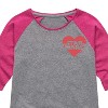 Girls' - Star Wars - Valentine Heart Logo Shirt Tail Raglan Graphic T-shirt - 2 of 4