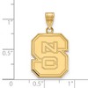 Black Bow Jewelry 14k Yellow Gold Plated Sterling Silver North Carolina State Wolfpack NCAA Large Pendant - 2 of 3