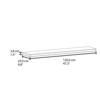 FONTOI 2PCS Wide Storage Shelf Wall Mounted, Floating Shelf, Book Shelves for Living Room Bathroom, Wall Decor, Grey, 47"*1.5"*9.8" - 3 of 4