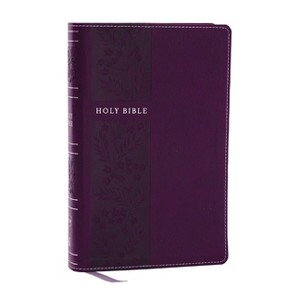 NKJV Personal Size Large Print Bible with 43,000 Cross References, Purple Leathersoft, Red Letter, Comfort Print (Thumb Indexed) - by  Thomas Nelson - 1 of 1