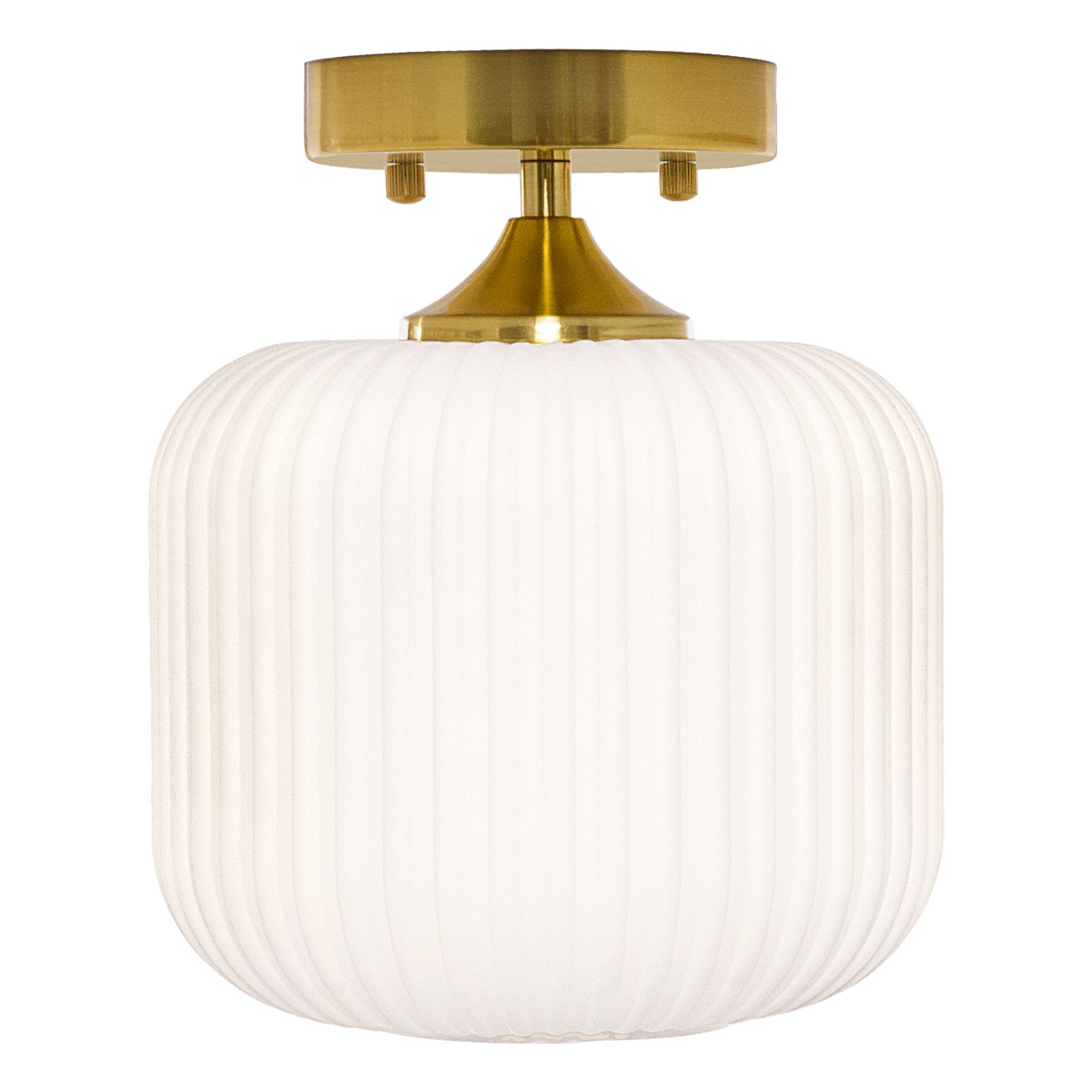 8.25" William White Globe Ceiling Light - River of Goods: Metal Semi-Flush Mount, UL Listed, E26