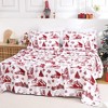 Coucheta Christmas Bed Sheet Set, Soft Brushed Microfiber Bedding, Deep Pocket Fitted Sheet with Flat Sheet & Pillowcases - 2 of 4