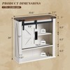 AMERLIFE Farmhouse Bathroom Wall Cabinet with Sliding Barn Door - 2 of 4