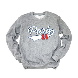Simply Sage Market Women's Graphic Sweatshirt Paris 24 Cursive - 1 of 4