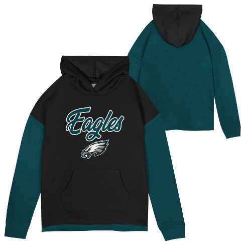 Nfl Philadelphia Eagles Girls' Fleece Hooded Sweatshirt : Target