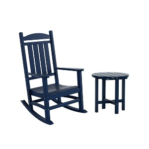 WestinTrends  2-Piece Classic Porch Rocking Chair With Side Table Set - 1 of 2