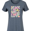 Women's - Peanuts - Peace & Love Woodstock Graphic T-shirt Dress - 2 of 4