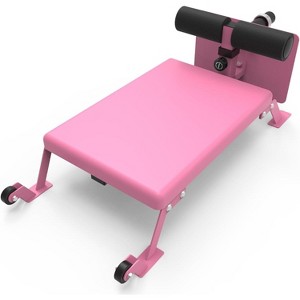 Steel Nordic Hamstring Curl Table, Reverse Hyperextension Leg Exercise Machine with Transport Wheels, Home Gym Fitness Equipment for Men/Women - 1 of 4