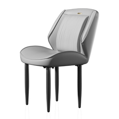 Artloge 2 x Dining Chairs Upholstered PU Leather Wide Back Armless Side Dining Chairs