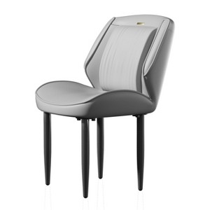 Artloge 2 x Dining Chairs Upholstered PU Leather Wide Back Armless Side Dining Chairs - 1 of 4