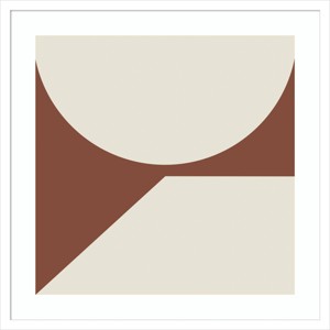 25" x 25" Minimal Max Mod II Hot Chocolate by The Creative Bunch Studio - Amanti Art: Giclee Lithograph, Hardwood Frame - 1 of 4