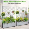 71"x47"x12" Raised Garden Bed with Trellis Privacy Screen & Drainage Holes - 2 of 4
