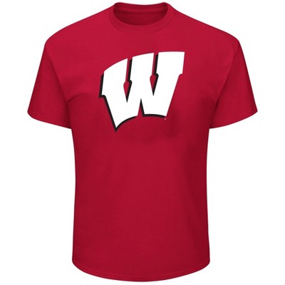 NCAA Wisconsin Badgers Men's Big & Tall Short Sleeve Logo T-Shirt