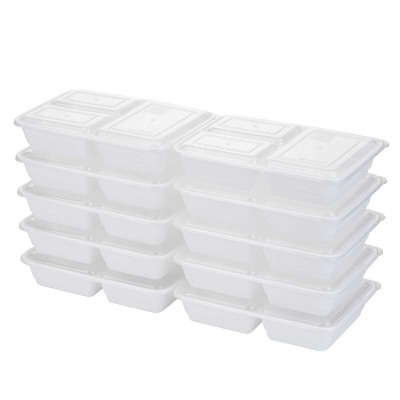 Goodcook Meal Prep 1 Compartment Rectangle Black Containers + Lids - 10ct :  Target
