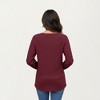 Anna-Kaci Women's Long Sleeve Ribbed Knit Top with Button Front Detail and Curved Hem - 4 of 4