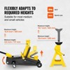 VEVOR Low Profile Floor Jack 2 Ton (4400 lbs), Heavy Duty Iron Hydraulic Racing Floor Jack, Hydraulic Car Jack with Jack Stands (Yellow) - 4 of 4