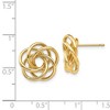 Black Bow Jewelry 15mm Polished Love Knot Earrings in 14k Yellow Gold - 4 of 4