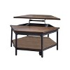 Steve Silver Co. Ultimo Hexagon Lift Top Metal Cocktail Brown - 4 of 4