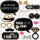 Big Dot of Happiness Vegas Before Vows - Las Vegas Bridal Shower or Bachelorette Party Photo Booth Props Kit - 20 Count