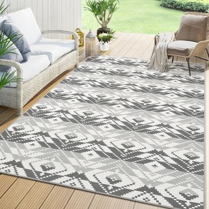 Outdoor Rug Carpet, Non Slip Washable Rug, Rustic Large Floor Mat, Modern Area Rug for Backyard Garden Picnic Beach Living Room - 1 of 4