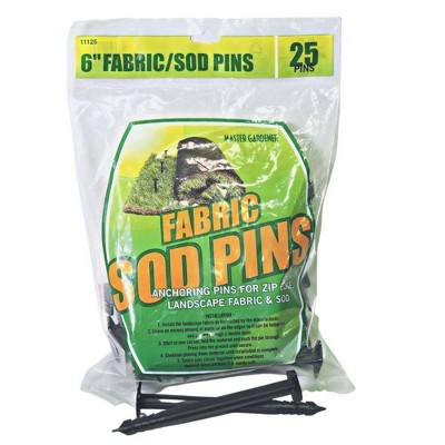 Lawn And Garden Fabric/Sod Pins 6" 25 Pack - Master Mark Plastics