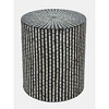 Jofran,Global Archive Small Terrazzo Handcrafted Capiz Shell Accent Table- Black Color - 2 of 4