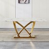 Large 70" Faux Marble Dining Table,Modern Rectangular Table with Stainless Steel Base,6–8 Person Table for Dining Room or Kitchen-Koia - 2 of 4