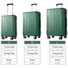 Sapphtopaz 3pcs Hardshell Luggage Sets ABS Lightweight Suitcase Durable Luggage Carry On Suitcase, Double Spinner Wheels (20" 24" 28") - 2 of 4