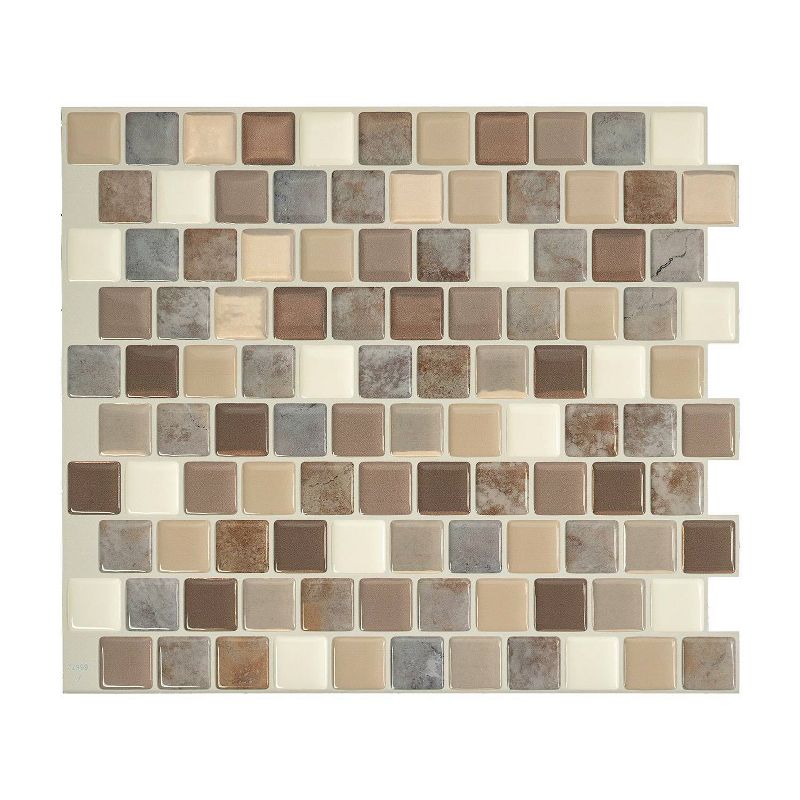 Smart Tiles 3D Peel and Stick Backsplash 4 Sheets of 10.20&#34; x 8.85&#34; Kitchen and Bathroom Wallpaper Brixia Pardo, 1 of 7