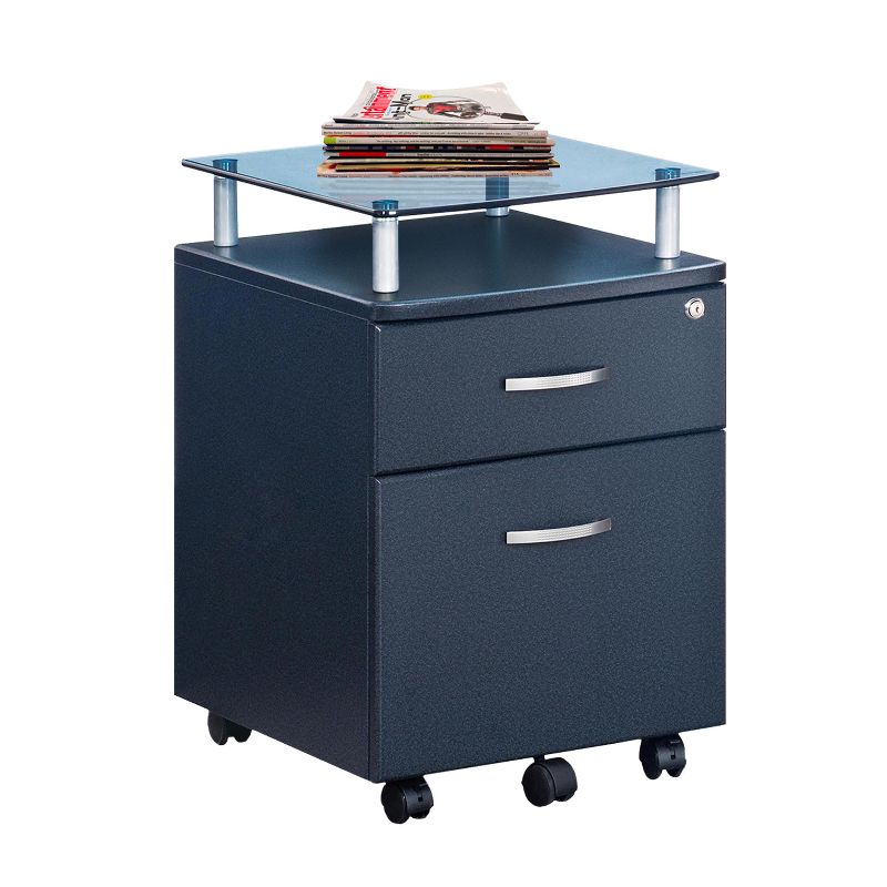 Rolling and Locking File Cabinet Gray - Techni Mobili, 5 of 10
