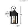 Franklin Iron Works Bransford Vintage Outdoor Wall Light Fixture Black 19" Clear Glass for Post Exterior Barn Deck House Porch Yard Patio Home Outside - 4 of 4