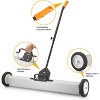 24-Inch Rolling Magnetic Pick-Up Sweeper, 30LBS Capacity, with Quick Release Latch & Adjustable Long Handle, for Nails Needles Screws Collection - 3 of 4
