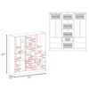 SEVOBAL Armoires 71.2 Inch Mitu Six Door Armoire with Seven Interior Shelves One Drawer Hanging Rod for Bedroom Storage, White, 18.6"*63.8"*71.3" - 3 of 4