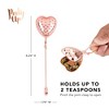 Pinky Up Heart Shaped Tea Ball, Reusable Loose Leaf Tea Infuser, Brew Tea with Ease, Stainless Steel, Rose Gold - 3 of 4
