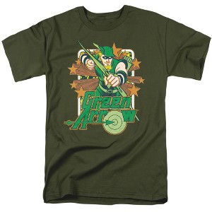 Dc Green Arrow Stars Adult T-Shirt - 1 of 4