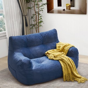 JOYRACER Oversized 2-Seater Bean Bag Chair for Adults, Giant Loveseat Sofa with Filler & Pocket, Couch for Gaming, Reading, and Living Room Use - 1 of 4