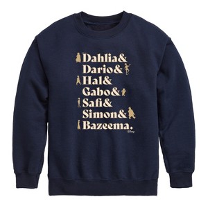 Boys' - Disney - Dahlia Dario Hal Gabo Safi Simon Bazeema Graphic Long Sleeve Fleece Sweatshirt - 1 of 4