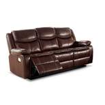 Prestwick Plush Armrests Sofa with 2 Recliner Brown - HOMES: Inside + Out