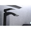 Black Single-Handle Waterfall Faucet for Bathroom Vanity Sink, Extra-Wide Rectangular Spout - image 3 of 4