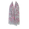 Wrapables Lightweight Floral Spring Chiffon Scarf, Floral Gray - image 2 of 4