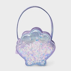Toddler Girls' Shell Confetti Handbag - Cat & Jack™ Purple - 1 of 4