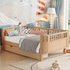 NicBex Twin/Full Low Profile Platform Bed Frame with Storage & Detachable Fence,Modern Toddler Bed for Bedroom,Kids Room - 2 of 4