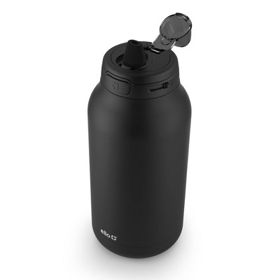 Ello 64oz Hydra Stainless Steel 1/2 Gallon Jug - Black: Portable Water Jug, Dishwasher-Safe, Cold Beverages