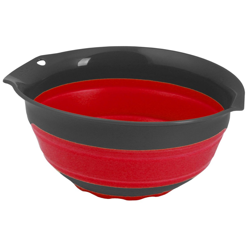 Squish 3qt Collapsible Bowl Red/Gray