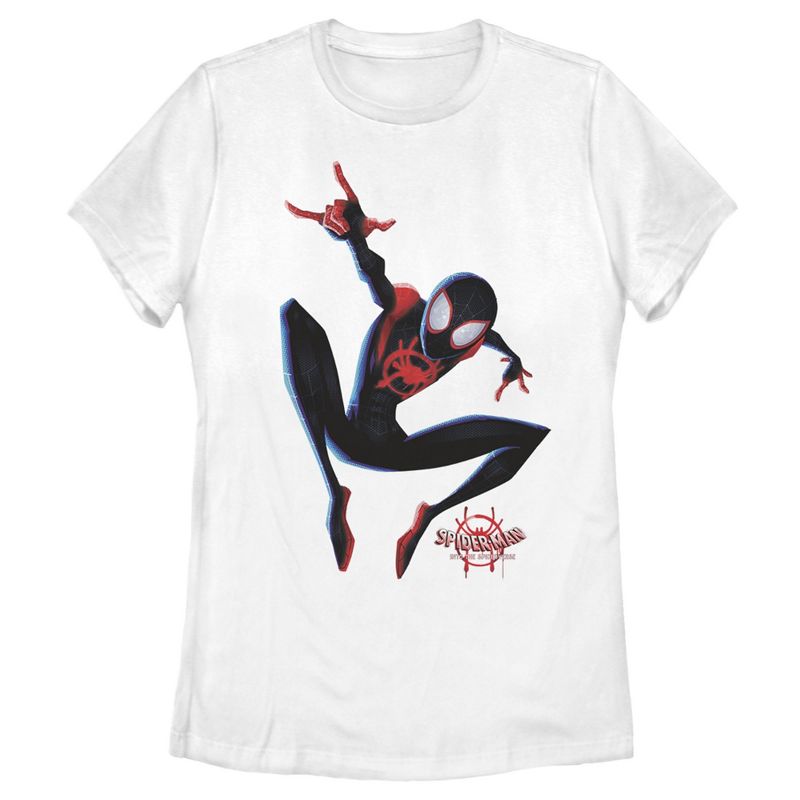 Women's Marvel Spider-Man Spiderverse Miles Morales Flight T-Shirt, 1 of 5