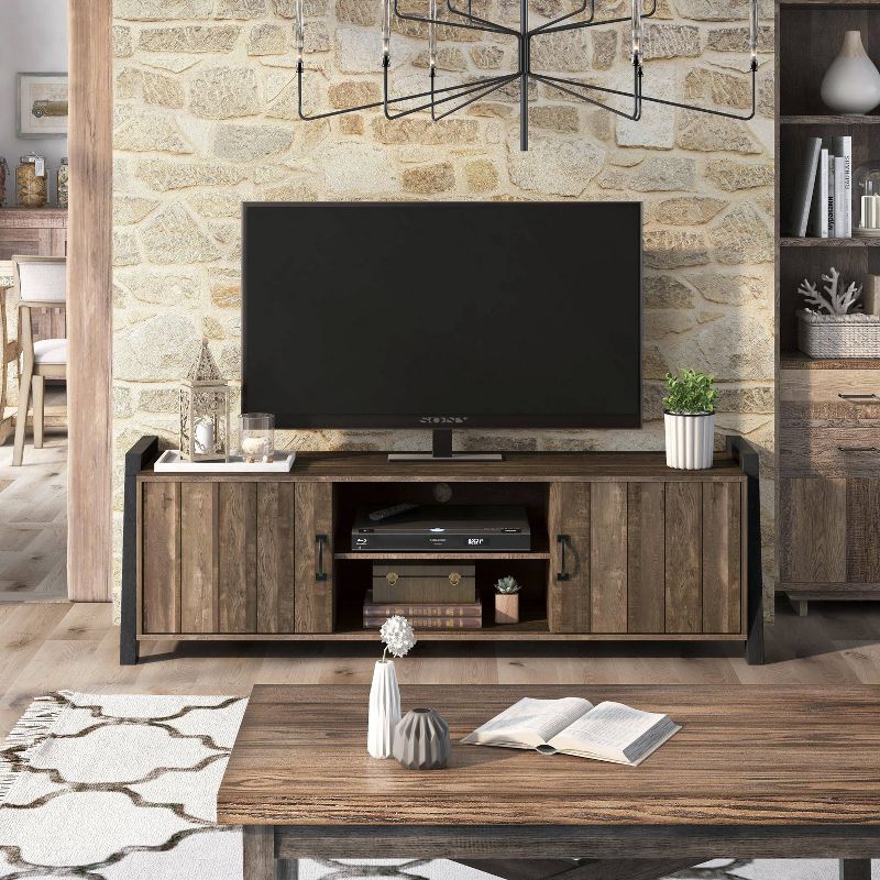 Kolher TV Stand for TVs up to 75&#34; Brown - HOMES: Inside + Out, 4 of 11