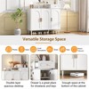 Modern Entryway Shoe Cabinet with Doors, Wooden Storage Cabinet with Adjustable Shelves, Shoe Rack Organizer for Entryway Hallway Living Room - 4 of 4