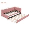 NicBex Twin Size Daybed with Trundle Upholstered Linen Fabric Sofa Sleeper Wooden Daybed Frame for Apartment - 2 of 4