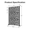 PexFix 47 in. x 72 in. Outdoor Metal Privacy Screen Garden Fence in Streets Pattern in Black - 4 of 4